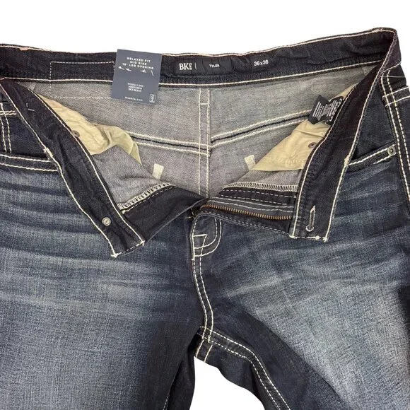 BKE Tyler Jeans - Men's 36x36 - Relaxed Fit Stretch - Bezak Color - NWT - Picture 9 of 14